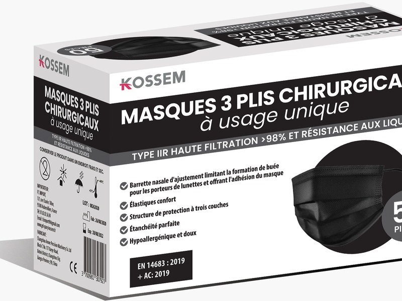 Masques type IIR NOIR