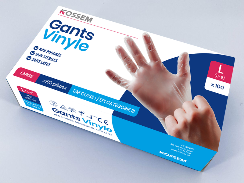 Gants médicaux  en vinyle non stériles