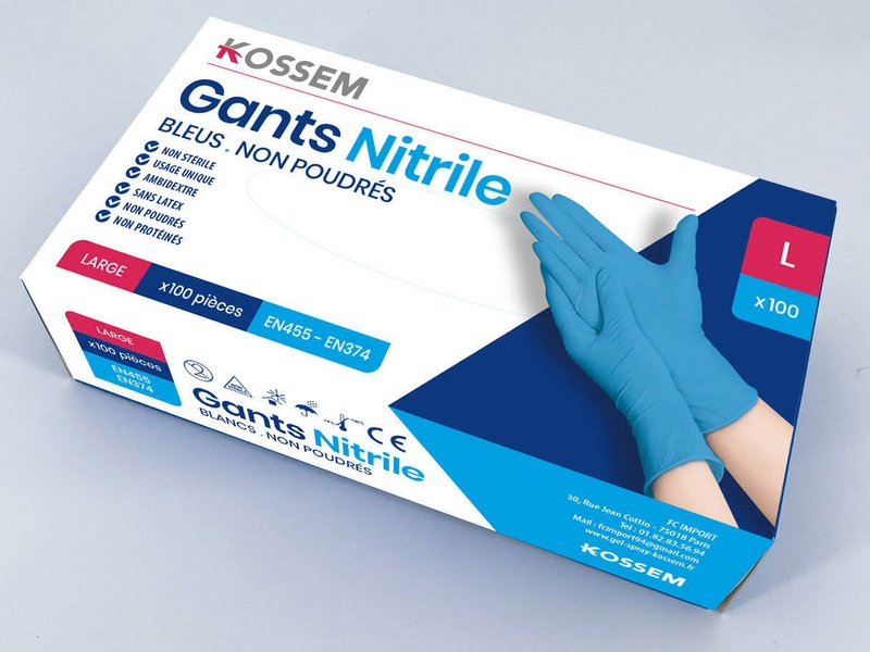 Gants médicaux en nitrile non stériles