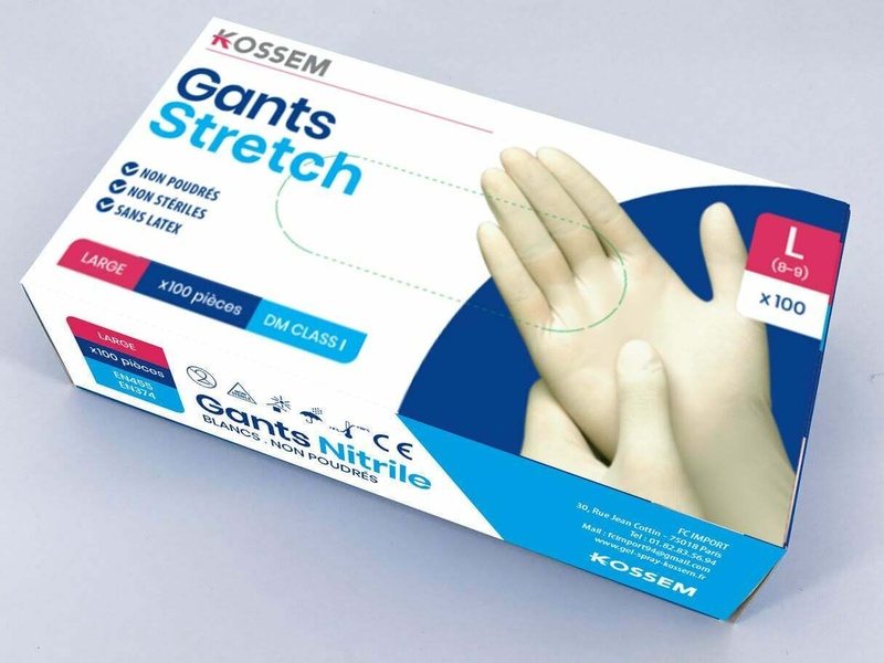 Gants médicaux en vinyle stretch non stérile